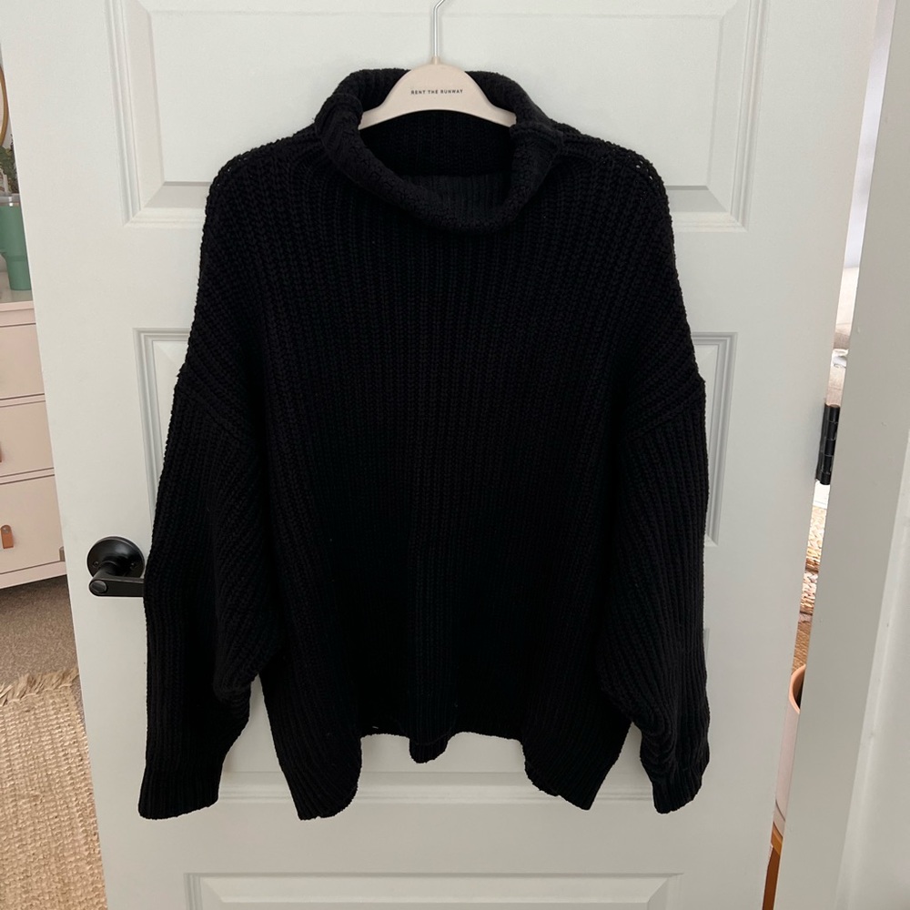 Free People oversized knit turtleneck sweater